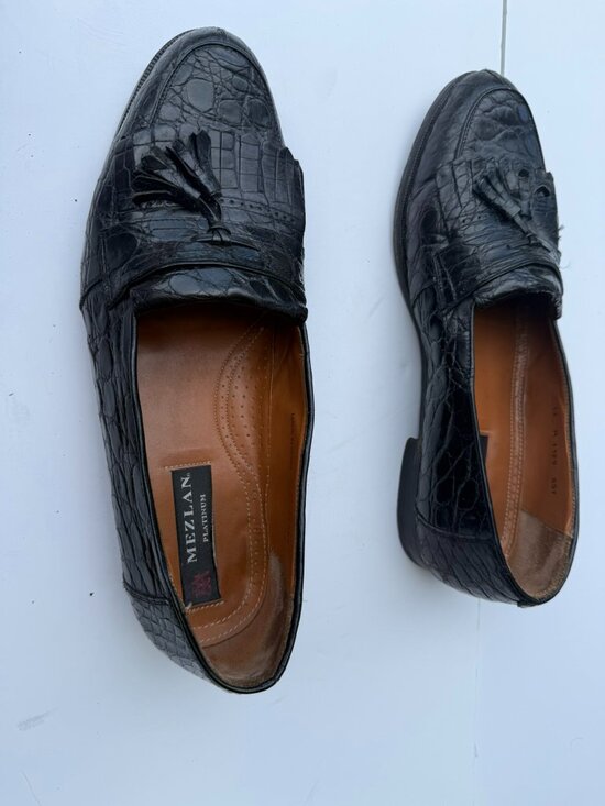 Mezlan 1129 Genuine Crocodile Dress Shoes – Size 12M – Black main image 7